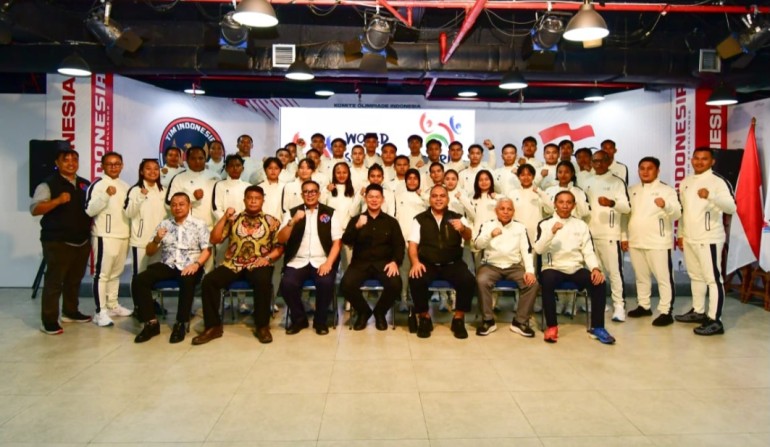 Ketua NOC Indonesia Beri Motivasi Raih Prestasi Terbaik di Kejuaraan Dunia Beladiri Sambo