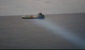 Bakamla RI Evakuasi Kapal MV Leann  Terbakar di Perairan  Anambas, Awak Kapal Kosong