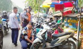 Jadi Biang Kerok Kemacetan Lalin, 15 Motor Terparkir di Depan Pasar Serdang Kena OCP